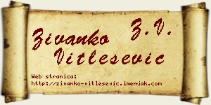 Živanko Vitlešević vizit kartica